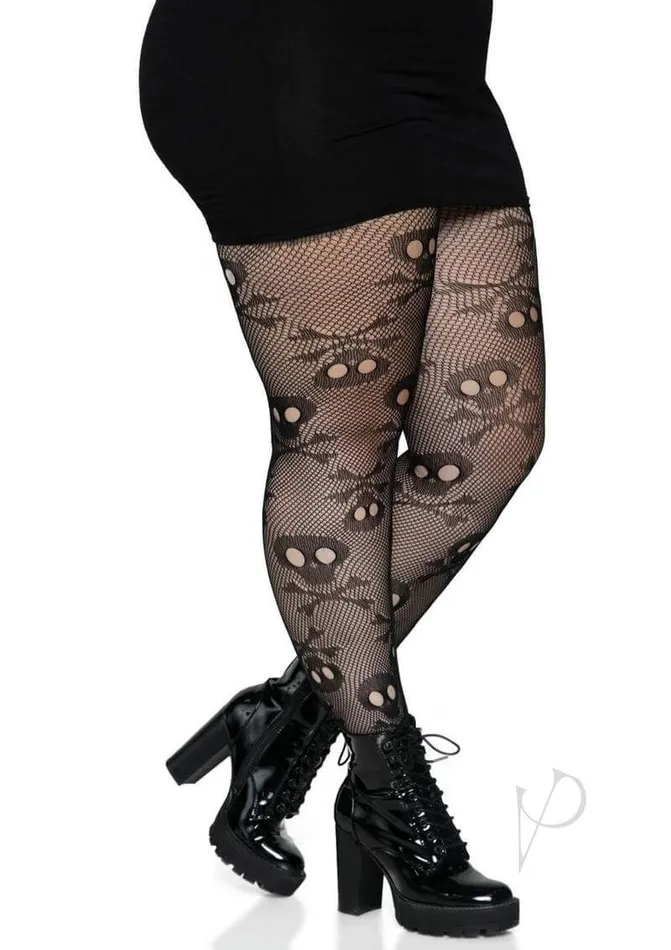 Pirate Booty Skull Net Hose 1x2x Black Leg Avenue Inc Anal
