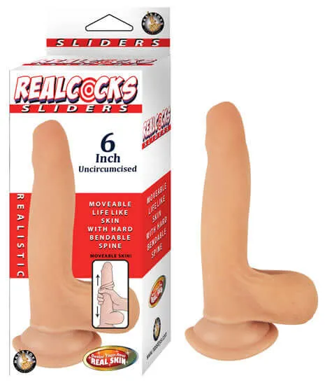 Realcocks Sliders 6 inches Flesh Beige Uncircumcised Dildo Beige Nasstoys Dildos Realcocks Sliders 6 inches Flesh Beige Uncircumcised Dildo Beige Nasstoys Dildos