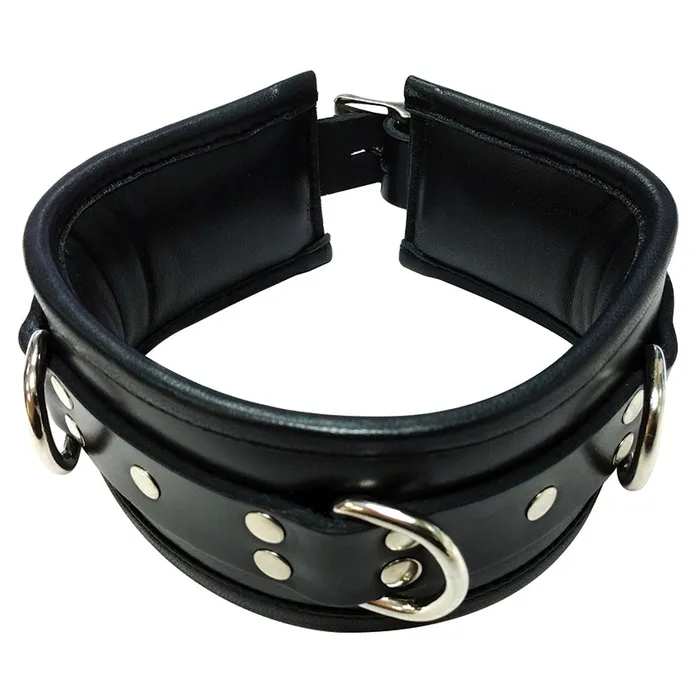 ROUGE GROUP Leather Padded CollarBlack Restraints