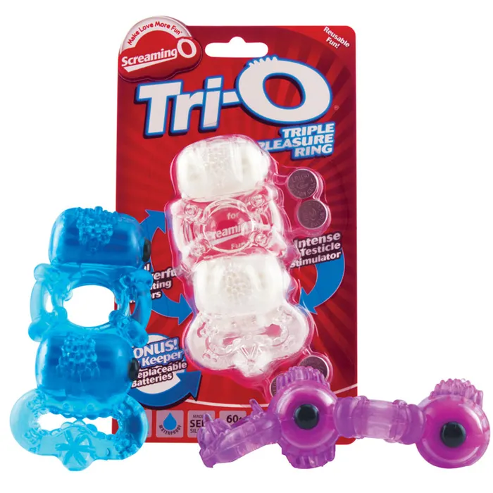 Screaming O TriO Triple Pleasure RingClear Screaming O Male Sex Toys
