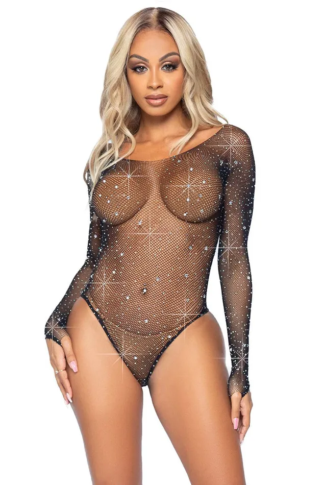 Shining Star Bodysuit with Rhinestones LEG AVENUE Male Sex Toys