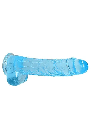 SHOTS AMERICA Female Sex Toys Realrock 9 inches Realistic Dildo with Balls Blue