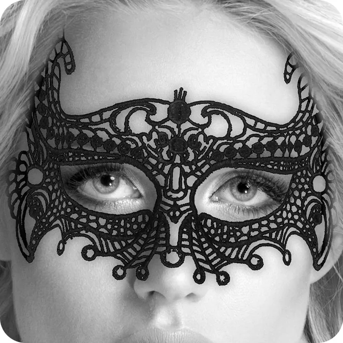 Shots Toys Black White Lace Empress EyeMask Anal Shots Toys Black White Lace Empress EyeMask Anal