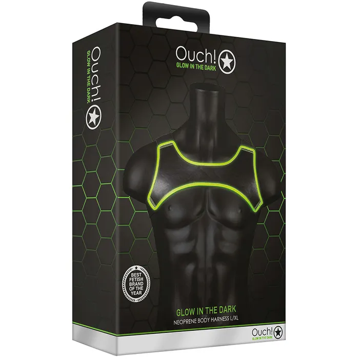 Shots Toys Female Sex Toys Ouch Glow In The Dark Neoprene Harness XL Shots Toys Female Sex Toys Ouch Glow In The Dark Neoprene Harness XL