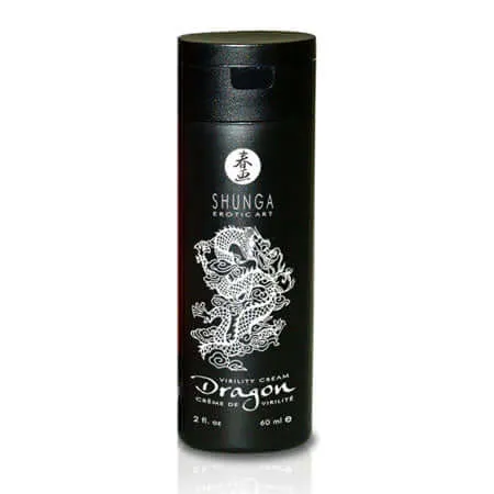 Shunga Shunga Erotic Art Dragon Virility Cream 2 fl oz Enhance Male Performance with Fire Ice Sensation Male Sex Toys