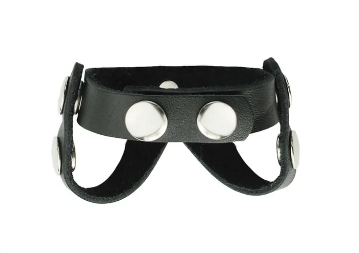 Spartacus Dildos Spartacus Leathers Cock Gear Black V Style Cock and Ball Divider