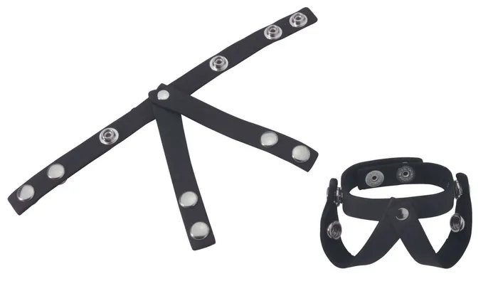 Spartacus Dildos Spartacus Leathers Cock Gear Black V Style Cock and Ball Divider