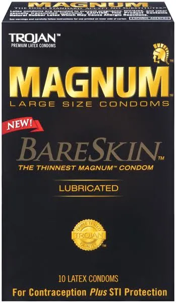 Trojan Magnum Bareskin Condoms 10 Pack Trojan Male Sex Toys