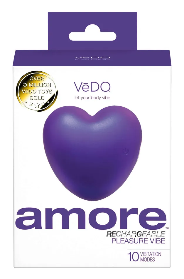 Vedo Amore Rechargeable Pleasure Vibrator Purple 10 Powerful Modes of Bliss Vedo Vibrators Vedo Amore Rechargeable Pleasure Vibrator Purple 10 Powerful Modes of Bliss Vedo Vibrators