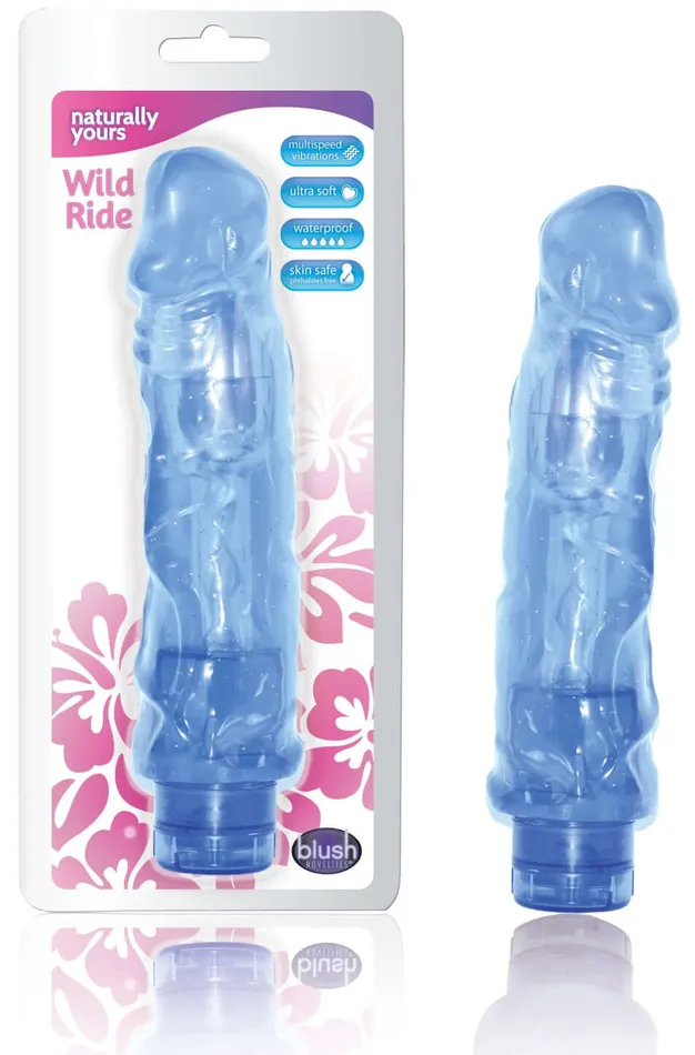 Vibrators Blush Novelties Naturally Yours The Wild Ride Blue Vibrator by Blush Novelties Realistic Vibrators Blush Novelties Naturally Yours The Wild Ride Blue Vibrator by Blush Novelties Realistic
