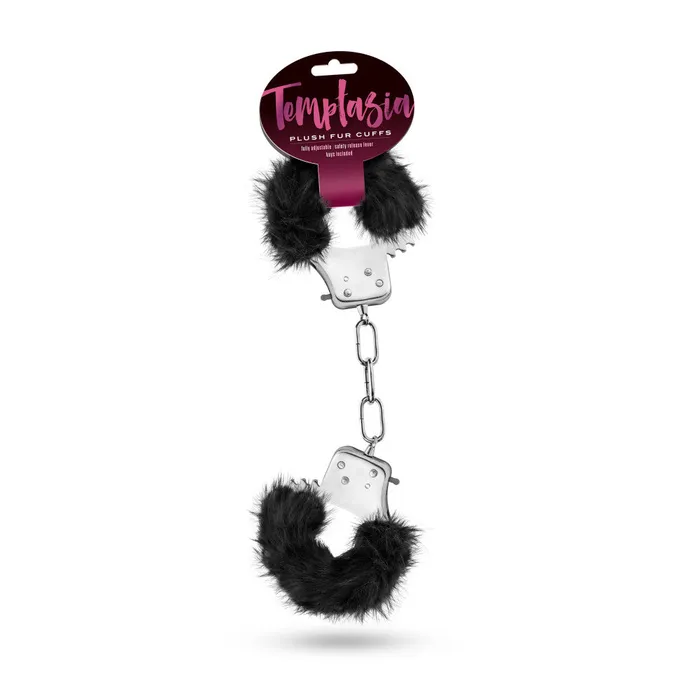 Vibrators Blush Temptasia By Blush Plush Fur Cuffs Black