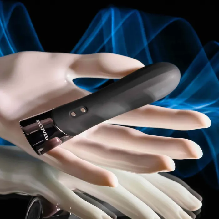 Vibrators Evolved Back in Black Petite Vibrator 10 Speeds Patterns Waterproof USB Rechargeable Evolved Novelties
