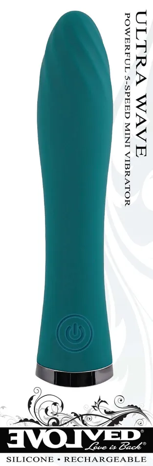 Vibrators Evolved Novelties Evolved Ultra Wave Green Vibrator Petite Powerful and Perfectly Textured for Exquisite Pleasure