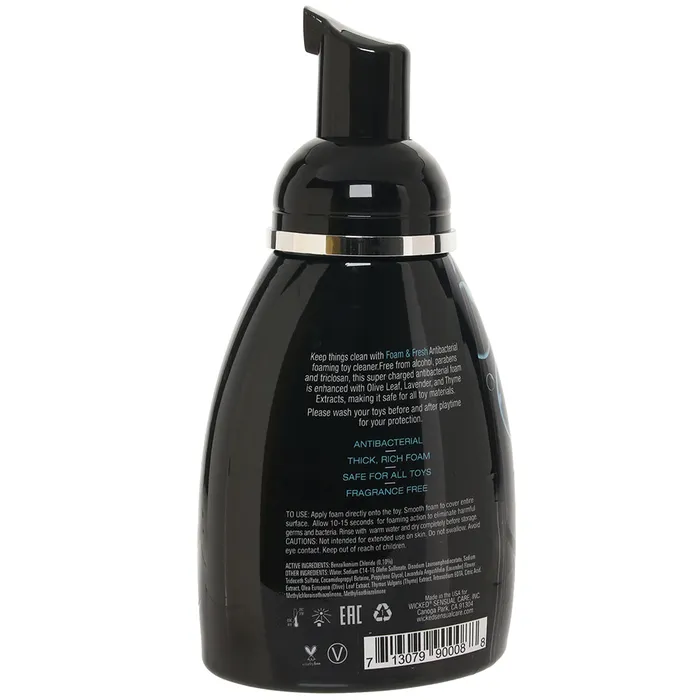 Vibrators Wicked Sensual Care Foam n Fresh AntiBacterial Toy Cleaner in 8oz Vibrators Wicked Sensual Care Foam n Fresh AntiBacterial Toy Cleaner in 8oz