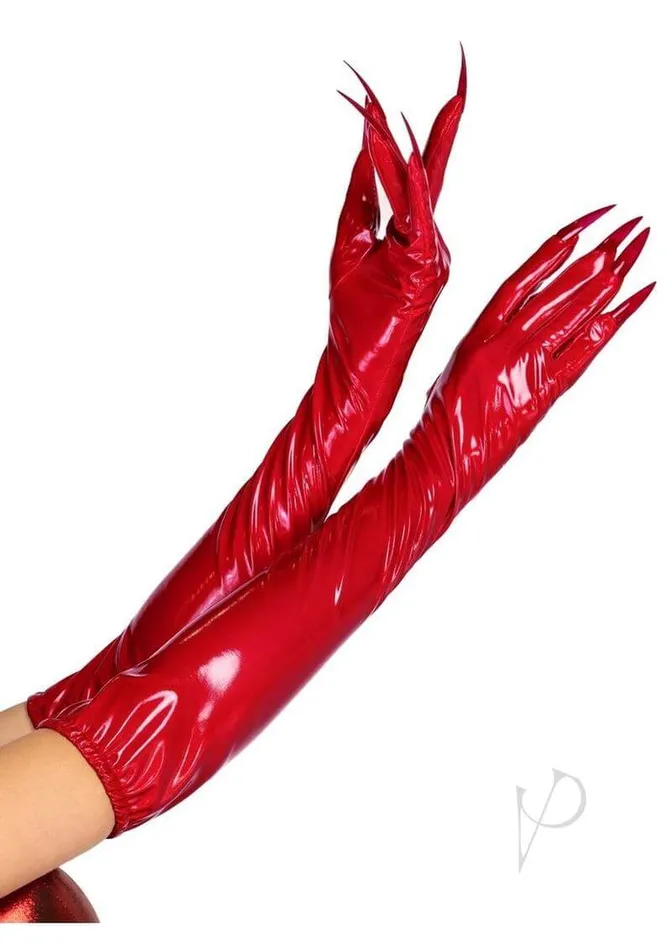 Vinyl Claw Gloves Sm Red Leg Avenue Inc Vibrators