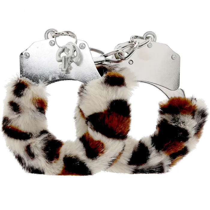 XGen Female Sex Toys WhipSmart Classic Furry Cuffs in Leopard