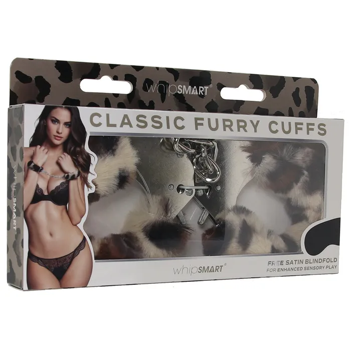 XGen Female Sex Toys WhipSmart Classic Furry Cuffs in Leopard