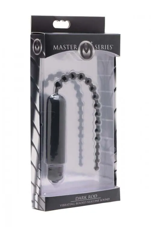 XR Brands Master Series Dark Rod Beaded Silicone Sound Anal