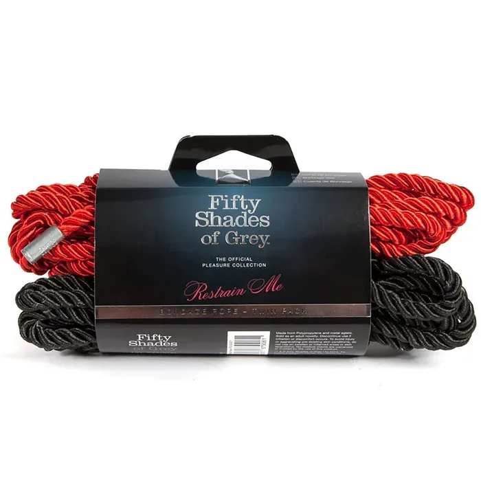 50 Shades RestrainMe BndagRope2pk RedBlk Fifty Shades of Grey Vibrators