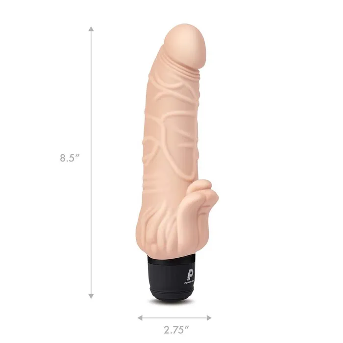 7 Realistic Vibrator With Clitoral Stimulator Powercocks Female Sex Toys