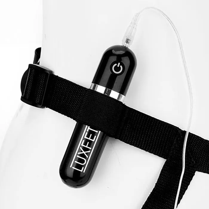 85 Realistic Vibrating Dildo Strapon Harness Set Lux Fetish Female Sex Toys