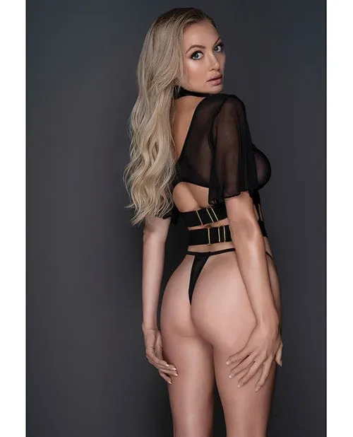 Allure Lingerie Anal Adore Dreamer Sheer Mesh Strappy Top Thong Black Os Allure Lingerie Anal Adore Dreamer Sheer Mesh Strappy Top Thong Black Os