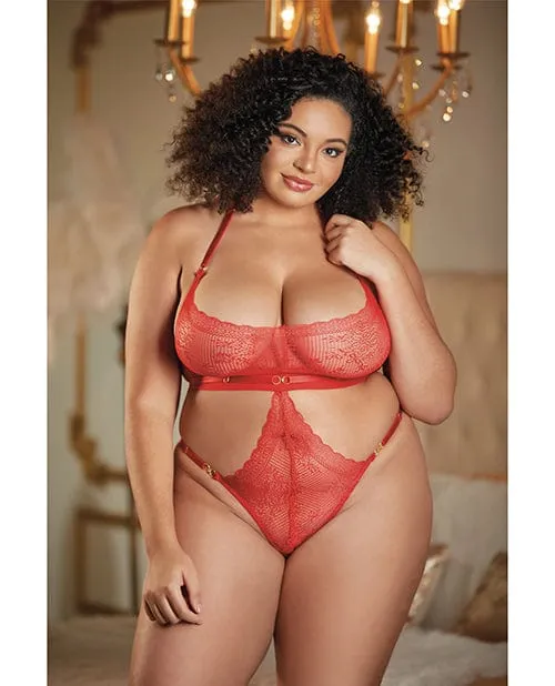 Allure Lingerie Teddies And Bodies Allure Halter Ouverte Lace Teddy Black One Size Fits Most Curvy Allure Lingerie Teddies And Bodies Allure Halter Ouverte Lace Teddy Black One Size Fits Most Curvy
