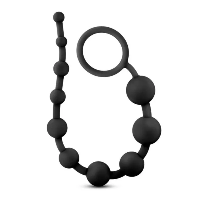 Anal Adventures Platinum Silicone 10 Anal Beads Black Blush Novelties Male Sex Toys Anal Adventures Platinum Silicone 10 Anal Beads Black Blush Novelties Male Sex Toys