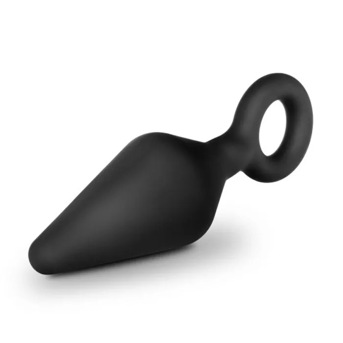 Anal Blush Novelties Anal Adventures Platinum Silicone Loop Plug Small Black Anal Blush Novelties Anal Adventures Platinum Silicone Loop Plug Small Black