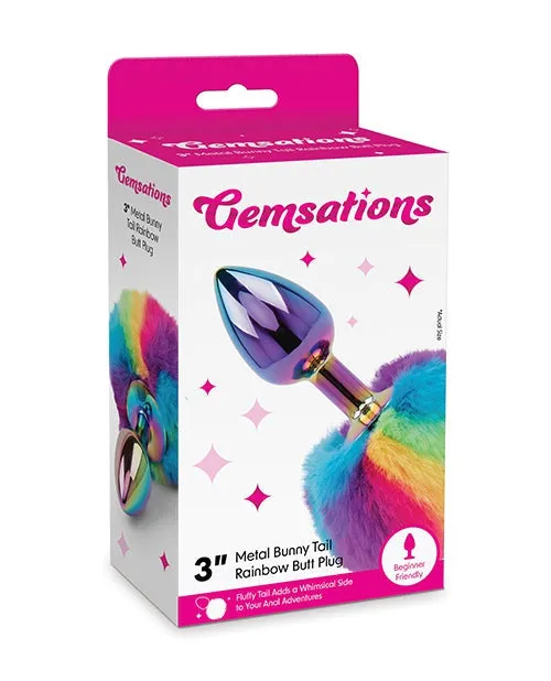 Anal Electric Eel Gemsations 295 Metal Bunny Tail Rainbow Butt Plug Rainbow Anal Electric Eel Gemsations 295 Metal Bunny Tail Rainbow Butt Plug Rainbow