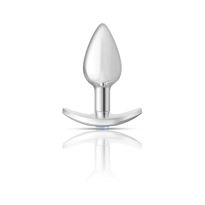 Anal MyPleasure Cheeky Charms Silver Metal Butt Plug Kit Clear Teal Anal MyPleasure Cheeky Charms Silver Metal Butt Plug Kit Clear Teal