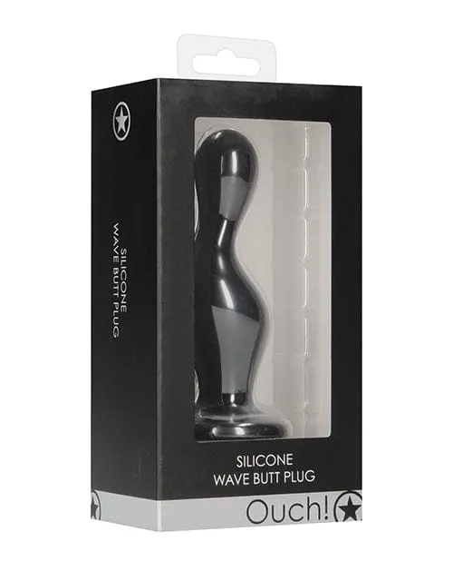 Anal Shots America Shots Ouch Wave Butt Plug Black