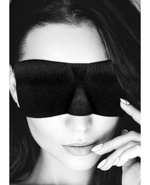 Anal Shots Ouch Black White Satin Curvy Eye Mask with elastic Straps Black Shots America Anal Shots Ouch Black White Satin Curvy Eye Mask with elastic Straps Black Shots America