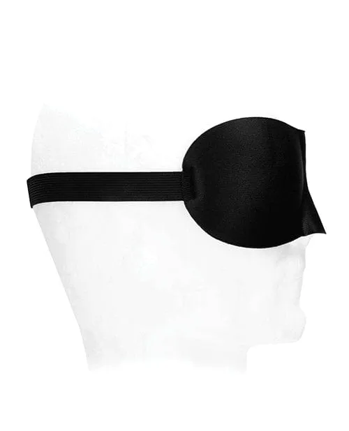 Anal Shots Ouch Black White Satin Curvy Eye Mask with elastic Straps Black Shots America Anal Shots Ouch Black White Satin Curvy Eye Mask with elastic Straps Black Shots America