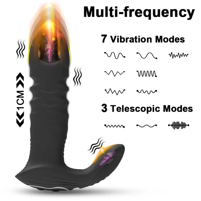 Anal Touch Honey App Control Thrusting Anal Butt Plug Vibrator Prostate Massager Bullet Buttplug