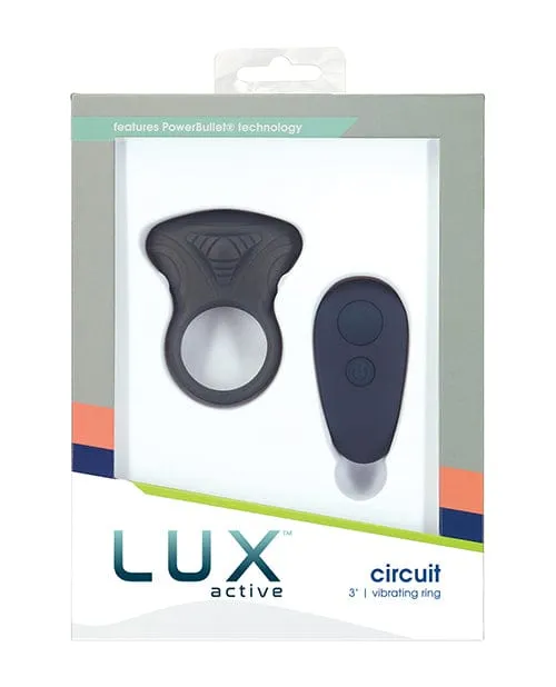 BMS Enterprises Anal Lux Active Circuit Vibrating Ring Dark Blue