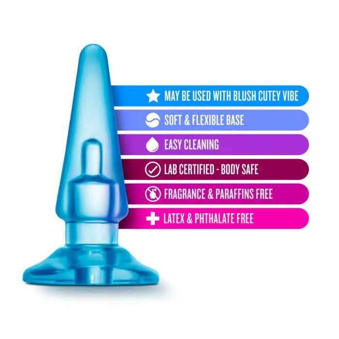 Blush Novelties Anal Sassy Anal Plug Blue Blush Novelties Anal Sassy Anal Plug Blue
