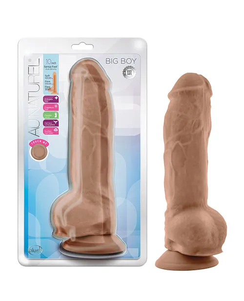 Blush Novelties Blush Au Natural 10 Big Boy Realistic Dildo with Balls Mocha Dildos Blush Novelties Blush Au Natural 10 Big Boy Realistic Dildo with Balls Mocha Dildos