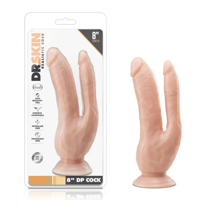 Blush Novelties Dildos Dr Skin 8 Inch Dp Cock Vanilla Blush Novelties Dildos Dr Skin 8 Inch Dp Cock Vanilla