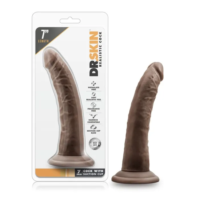 Blush Novelties Female Sex Toys Dr Skin 7 Inch Cock With Suction Cup Chocolate Blush Novelties Female Sex Toys Dr Skin 7 Inch Cock With Suction Cup Chocolate