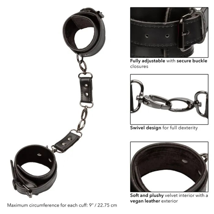 Calexotics Anal Euphoria Collection Hand Cuffs Black Calexotics Anal Euphoria Collection Hand Cuffs Black