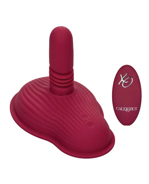 CalExotics Vibrators Dual Rider Remote Control Thrust And Grind Red