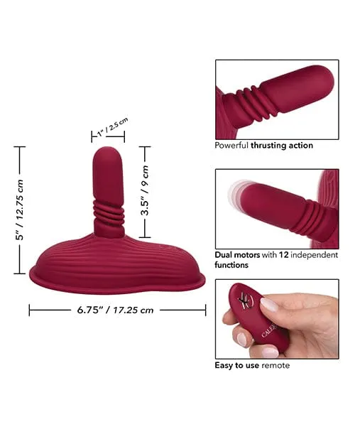 CalExotics Vibrators Dual Rider Remote Control Thrust And Grind Red