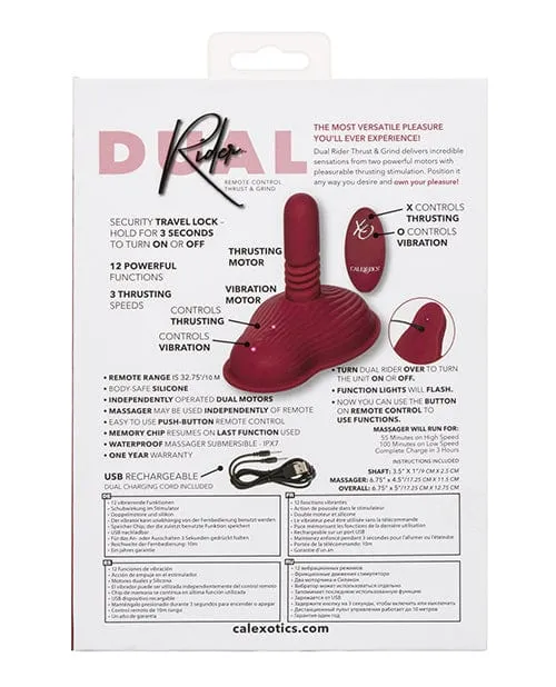 CalExotics Vibrators Dual Rider Remote Control Thrust And Grind Red