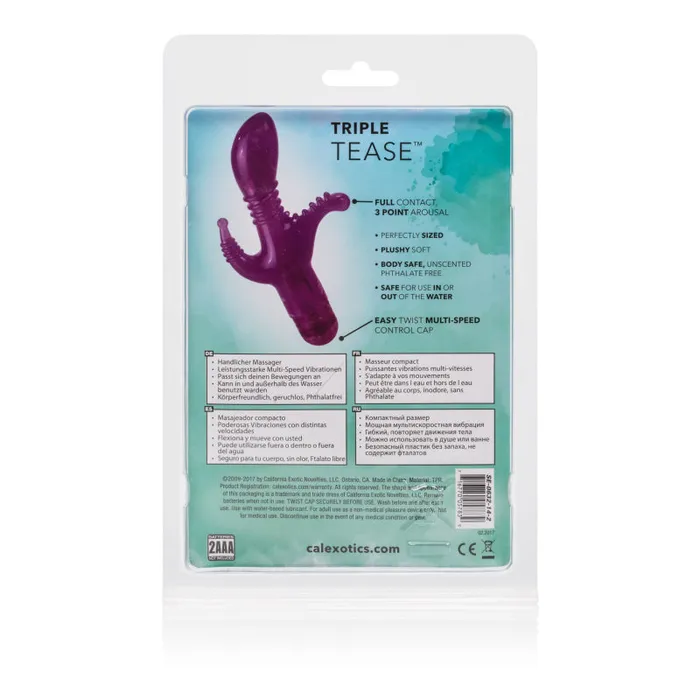 CalExotics Vibrators Triple Tease Purple CalExotics Vibrators Triple Tease Purple