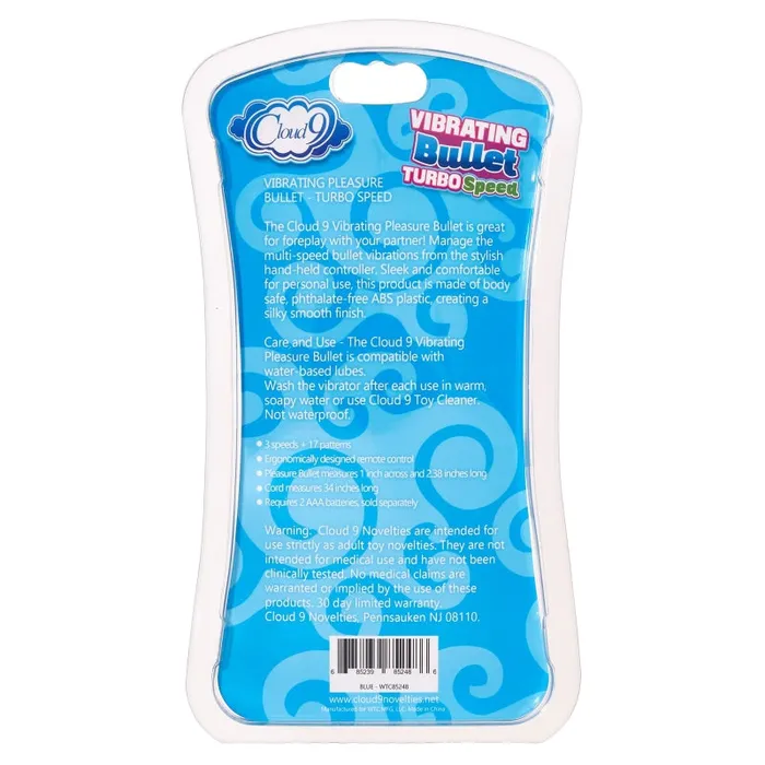 Cloud 9 Novelties Female Sex Toys Cloud 9 3 Speed Bullet With Remote Blue Cloud 9 Novelties Female Sex Toys Cloud 9 3 Speed Bullet With Remote Blue