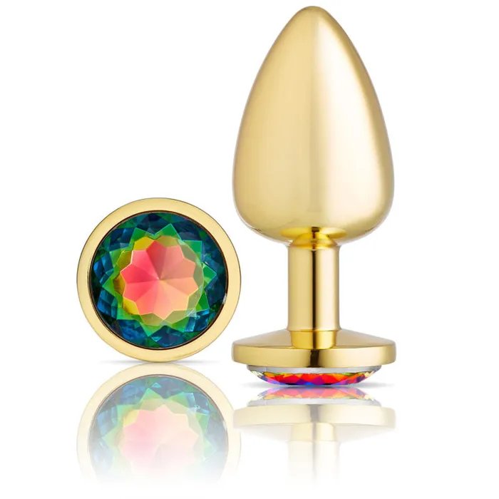 Cloud 9 Novelties Gems Large Gold Anal Plug Male Sex Toys