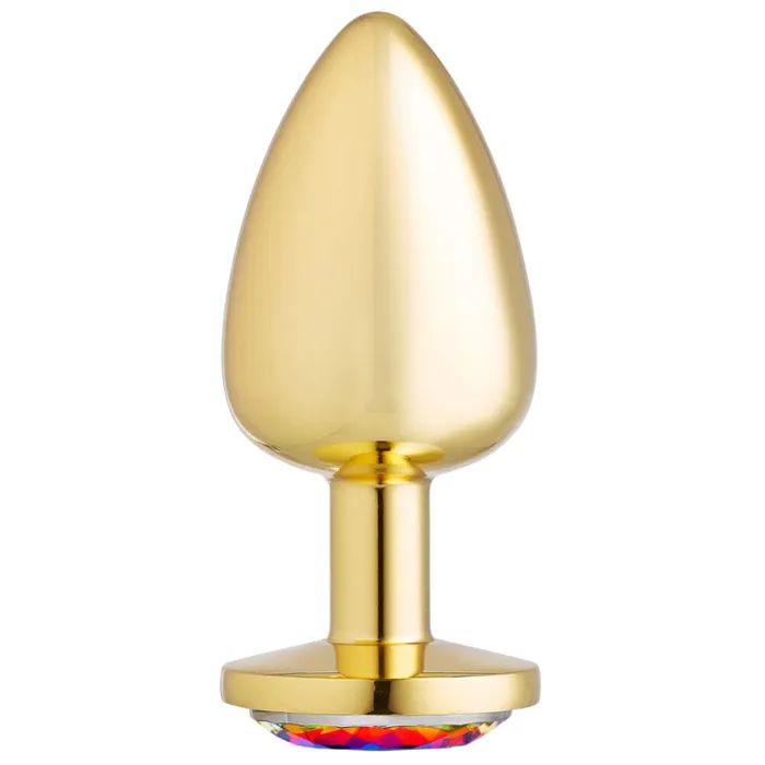 Cloud 9 Novelties Gems Large Gold Anal Plug Male Sex Toys