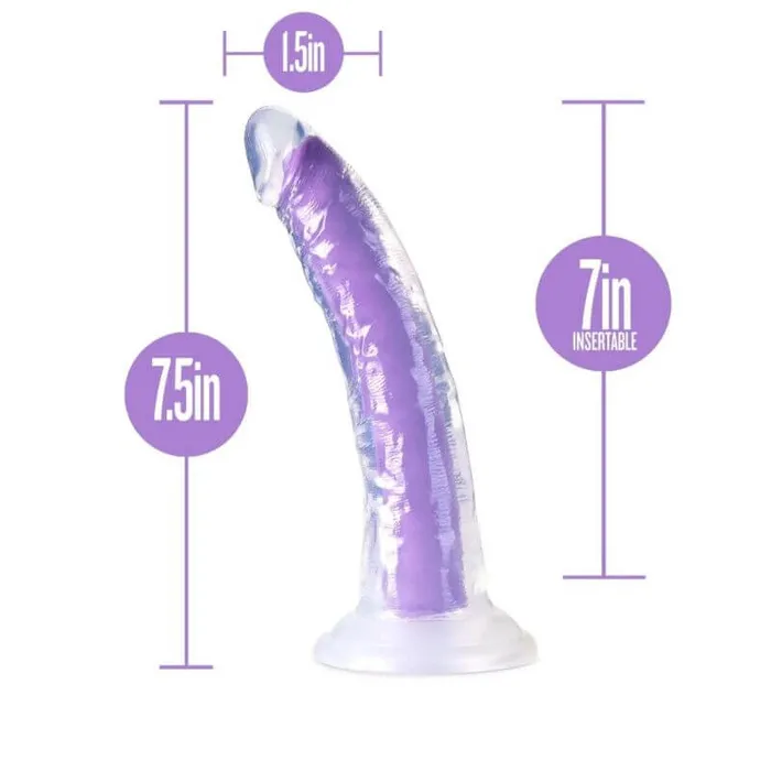 Dildos Blush Neo Elite Glow in the Dark Silicone Dual Density Dildo BLUSH