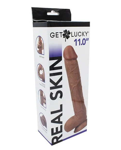 Dildos Get Lucky Get Lucky 11 Real Skin Series Light Brown